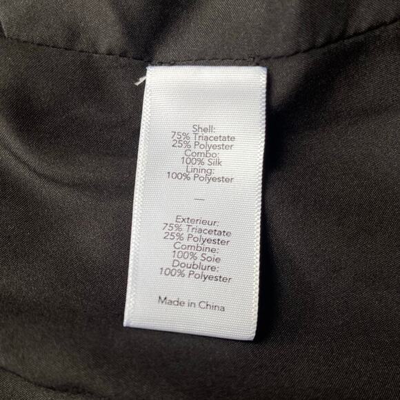 Elizabeth and James Black Sleeveless Sheer Silk Trim Blouse Crop Top - Large - Picture 9 of 12